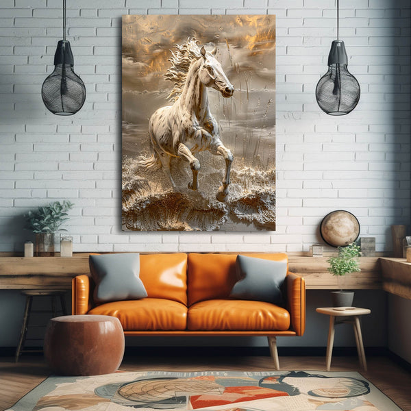 Tableau 3D Cheval Majestueux | TableauDecoModerne®