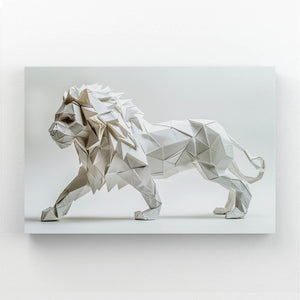 Tableau 3D Lion Géométrique | TableauDecoModerne®