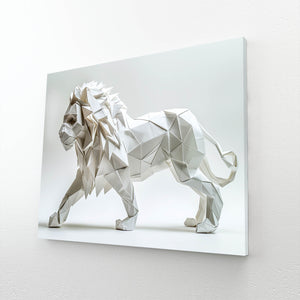 Tableau 3D Lion Géométrique | TableauDecoModerne®