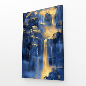 Tableau Abstrait Cascade Céleste | TableauDecoModerne®