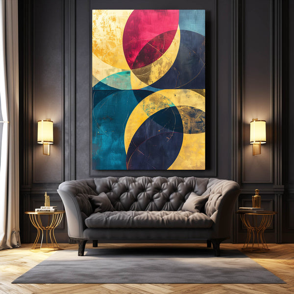 Tableau Abstrait Cercles Harmoniques | TableauDecoModerne®