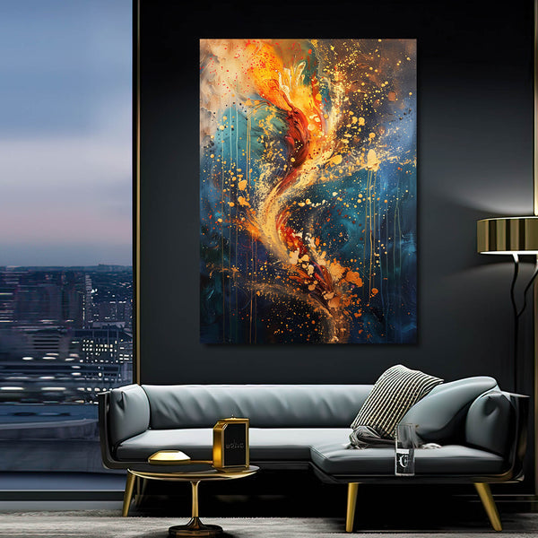 Tableau Abstrait Danse de Feu | TableauDecoModerne®