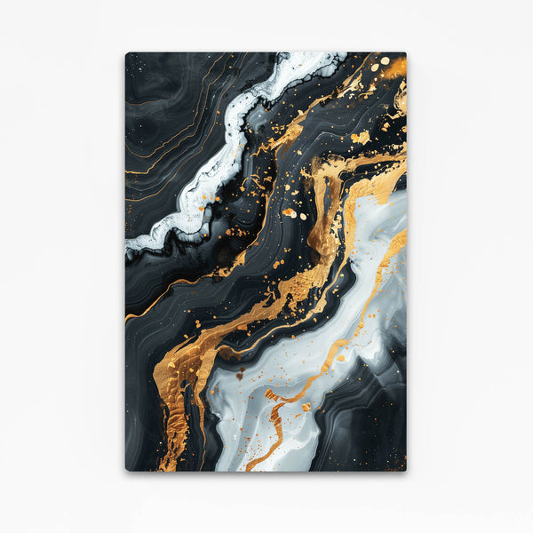 Tableau Abstrait Énergie Dorée | TableauDecoModerne®