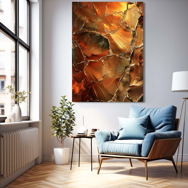 Tableau Abstrait Feu Volcanique | TableauDecoModerne®