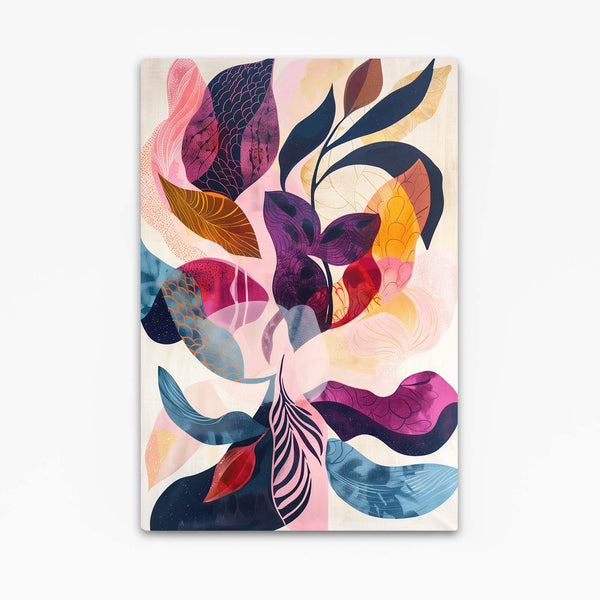 Tableau Abstrait Feuilles Vibrantes | TableauDecoModerne®