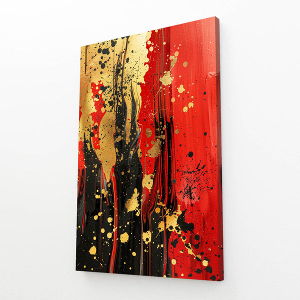 Tableau Abstrait Flamme Dorée | TableauDecoModerne®