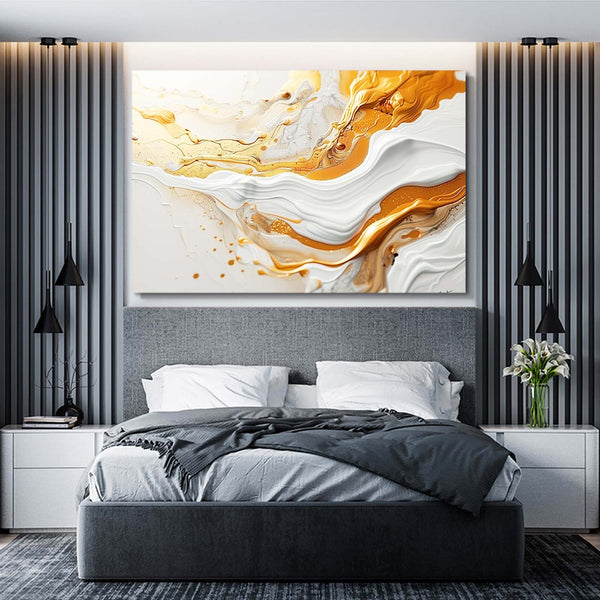 Tableau Abstrait Flots d'Or | TableauDecoModerne®