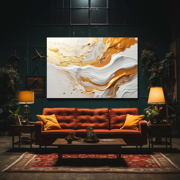 Tableau Abstrait Flots d'Or | TableauDecoModerne®