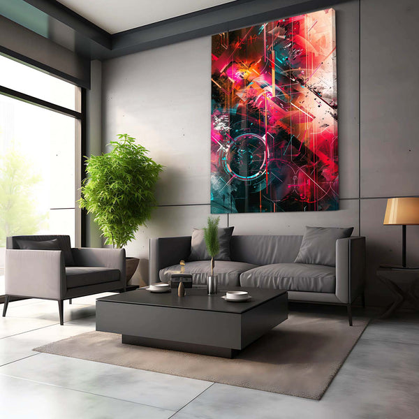 Tableau Abstrait Fusion Futuriste | TableauDecoModerne®