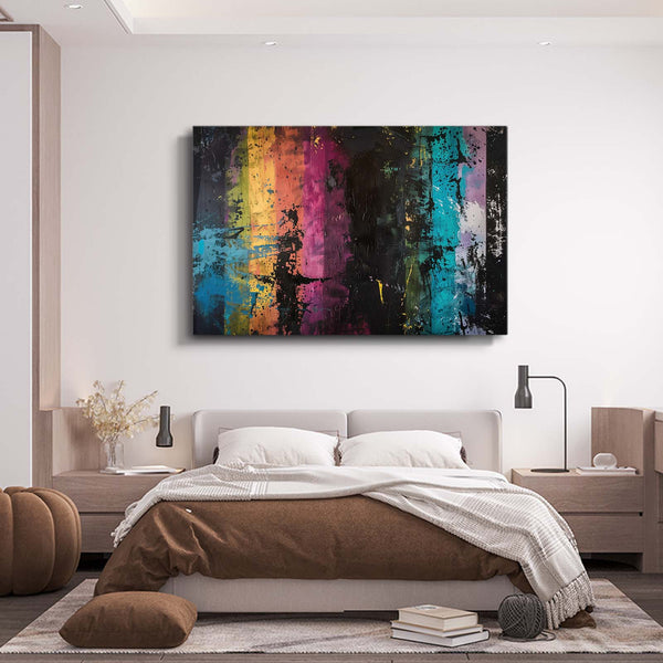 Tableau Abstrait Fusion Nocturne | TableauDecoModerne®