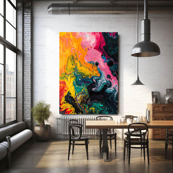 Tableau Abstrait Fusion Radieuse | TableauDecoModerne®