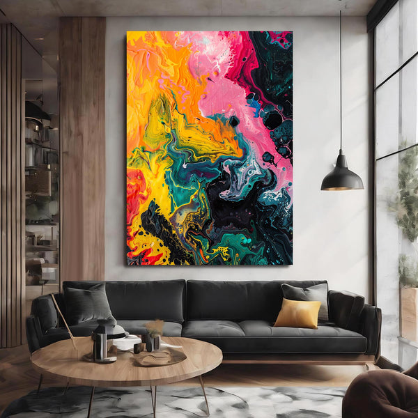 Tableau Abstrait Fusion Radieuse | TableauDecoModerne®