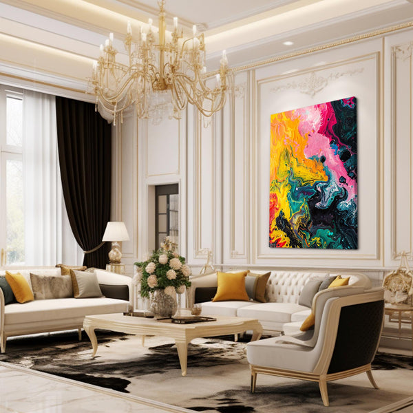 Tableau Abstrait Fusion Radieuse | TableauDecoModerne®