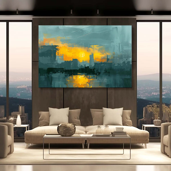 Tableau Abstrait Horizon Éclatant | TableauDecoModerne®