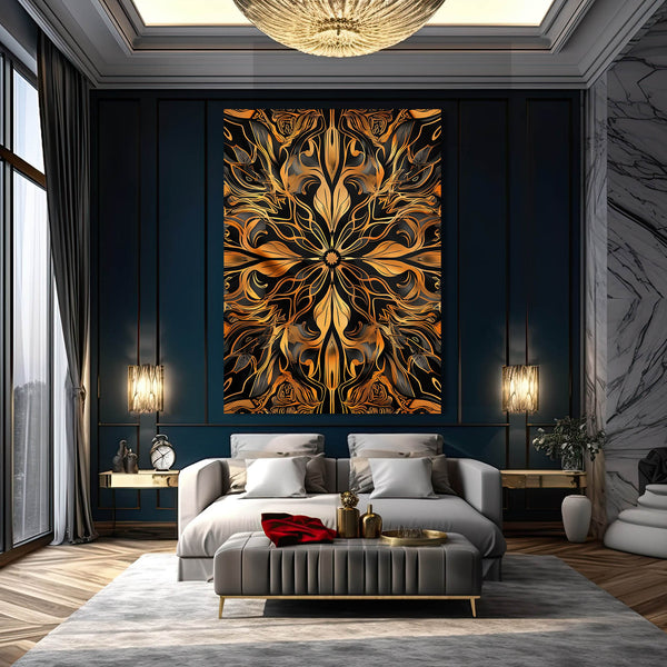 Tableau Abstrait Luxe Doré | TableauDecoModerne®