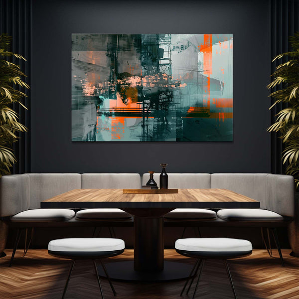 Tableau Abstrait Métropole Futuriste | TableauDecoModerne®