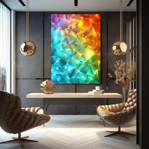 Tableau Abstrait Prisme Arc-en-Ciel | TableauDecoModerne®