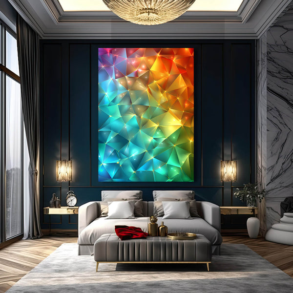 Tableau Abstrait Prisme Arc-en-Ciel | TableauDecoModerne®