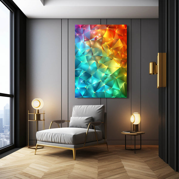 Tableau Abstrait Prisme Arc-en-Ciel | TableauDecoModerne®