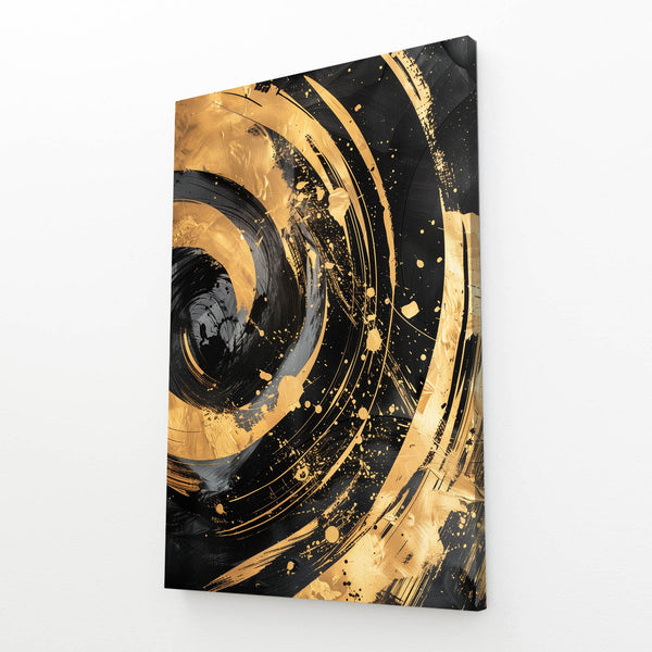 Tableau Abstrait Spirale Dorée | TableauDecoModerne®