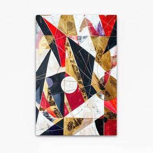 Tableau Abstrait Triangles Dorés | TableauDecoModerne®