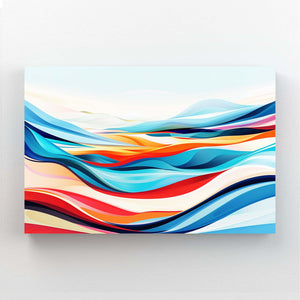 Tableau Abstrait Vagues Chromatiques | TableauDecoModerne®