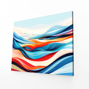 Tableau Abstrait Vagues Chromatiques | TableauDecoModerne®