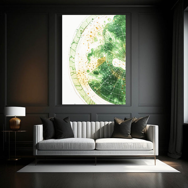 Tableau Abstrait Vortex Vert | TableauDecoModerne®