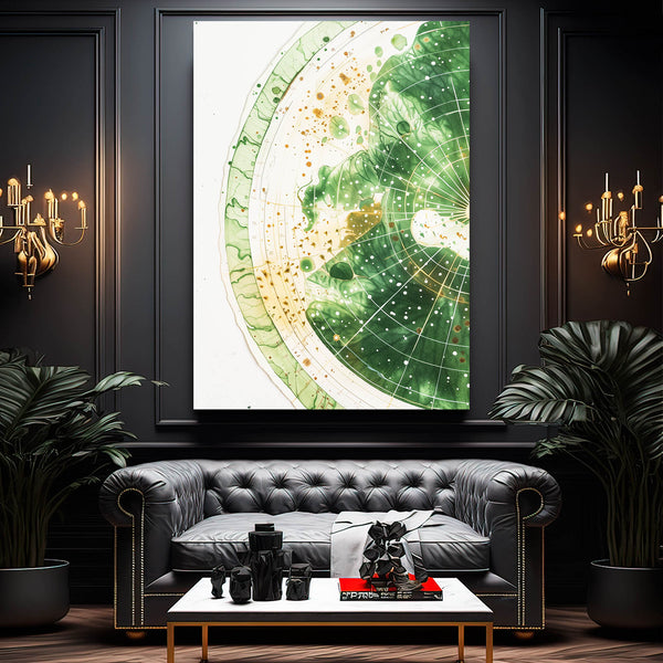 Tableau Abstrait Vortex Vert | TableauDecoModerne®