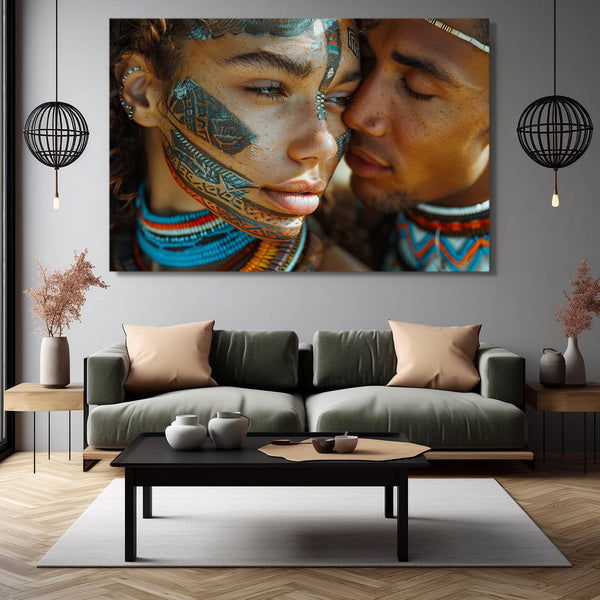 Tableau Africain Amoureux | TableauDecoModerne®