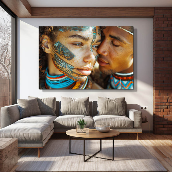 Tableau Africain Amoureux | TableauDecoModerne®