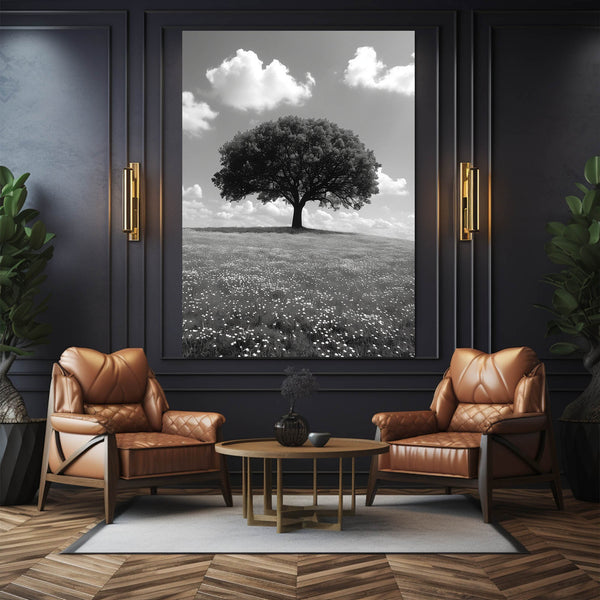 Tableau Arbre Champ Serein | TableauDecoModerne®