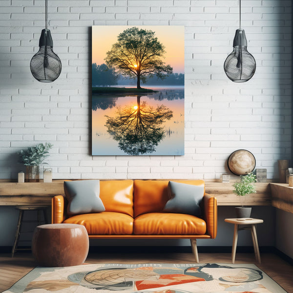 Tableau Arbre Reflet du Matin | TableauDecoModerne®