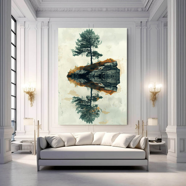 Tableau Arbre Reflet Rocailleux | TableauDecoModerne®