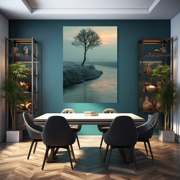 Tableau Arbre Rivière Gelée | TableauDecoModerne®