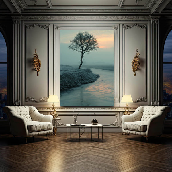 Tableau Arbre Rivière Gelée | TableauDecoModerne®