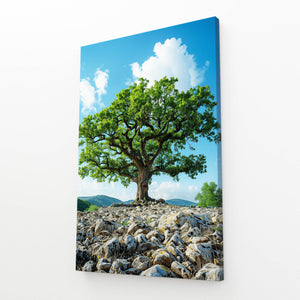 Tableau Arbre Rocheux Verdoyant | TableauDecoModerne®