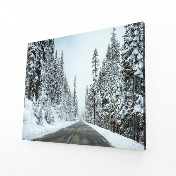 Tableau Arbre Route Hivernale | TableauDecoModerne®