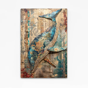 Tableau Baleine Artisanal | TableauDecoModerne®