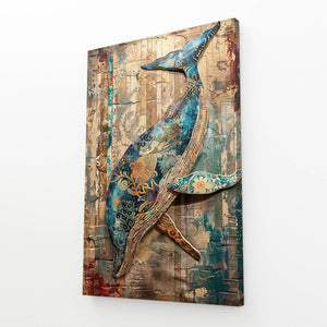 Tableau Baleine Artisanal | TableauDecoModerne®