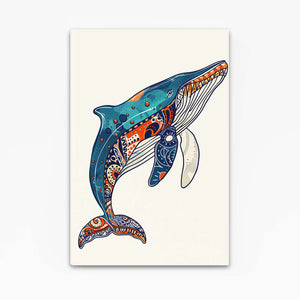 Tableau Baleine Bohème | TableauDecoModerne®