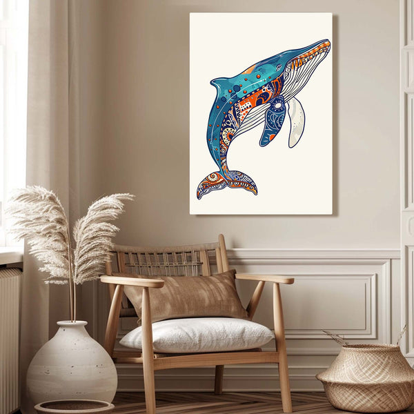 Tableau Baleine Bohème | TableauDecoModerne®