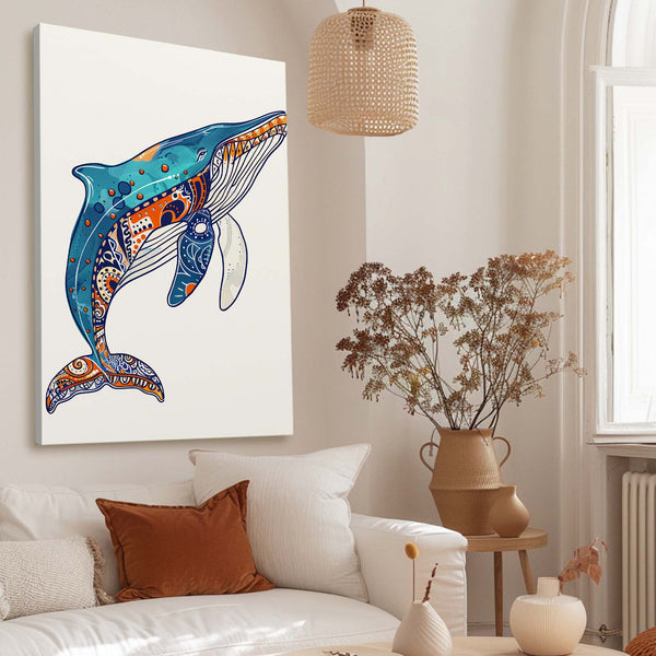 Tableau Baleine Bohème | TableauDecoModerne®