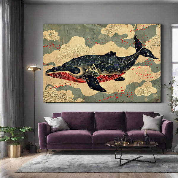 Tableau Baleine Céleste Japonaise | TableauDecoModerne®