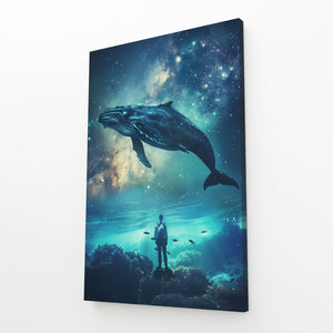 Tableau Baleine Cosmique | TableauDecoModerne®