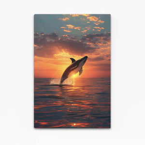 Tableau Baleine Coucher de Soleil | TableauDecoModerne®