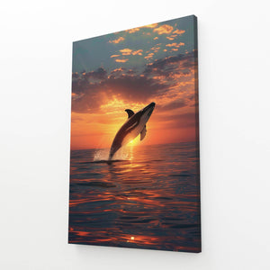 Tableau Baleine Coucher de Soleil | TableauDecoModerne®