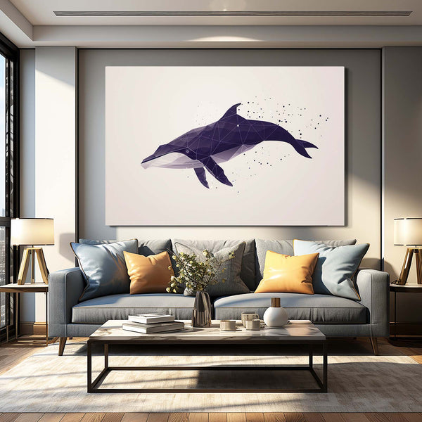 Tableau Baleine Géométrique | TableauDecoModerne®