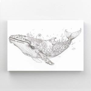 Tableau Baleine Poétique | TableauDecoModerne®