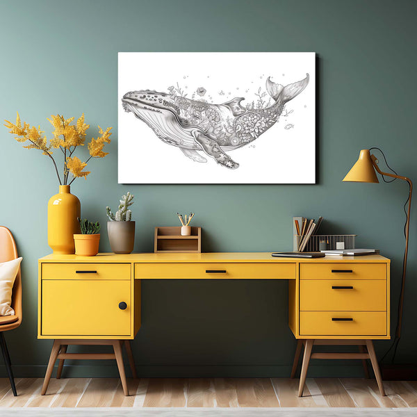 Tableau Baleine Poétique | TableauDecoModerne®